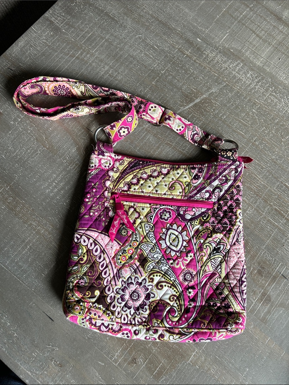 Vera Bradley Quilted Crossbody Bag with Paisley Print